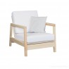 Fotel Prestige I z drewnianymi bokami