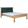 Łóżko VEGAS drewniane z tapicerowanym zagłówkiem