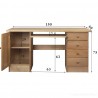 Biurko drewniane III Modern 4-szuflady