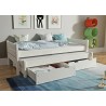 Łóżko Timber 90x200 drewniane białe podwójne spanie