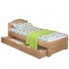 Łóżko Miki 90x200 drewniane tył obniżony