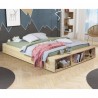 Łóżko Fresh drewniane z półkami