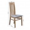 Krzesło Montana drewniane z tapicerowanym siedziskiem